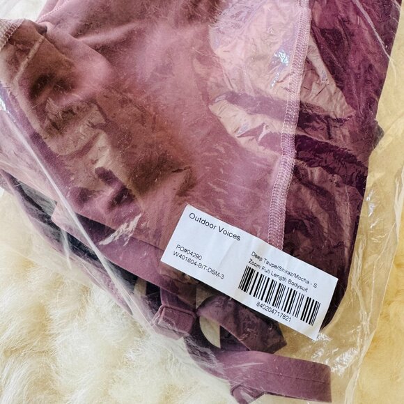 Outdoor Voices SuperForm™ Full Length Bodysuit Deep Taupe/Shiraz/Mocha - Picture 11 of 12
